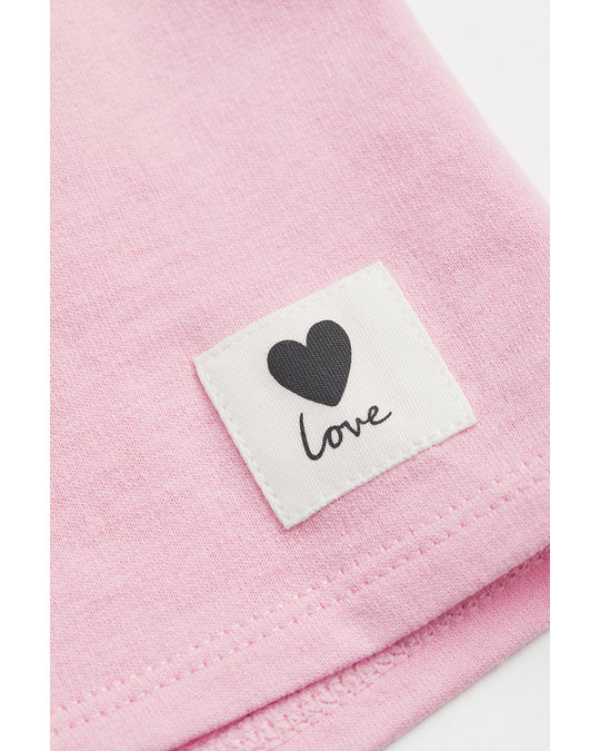 H&M Cotton Sweatshorts Light Pink
