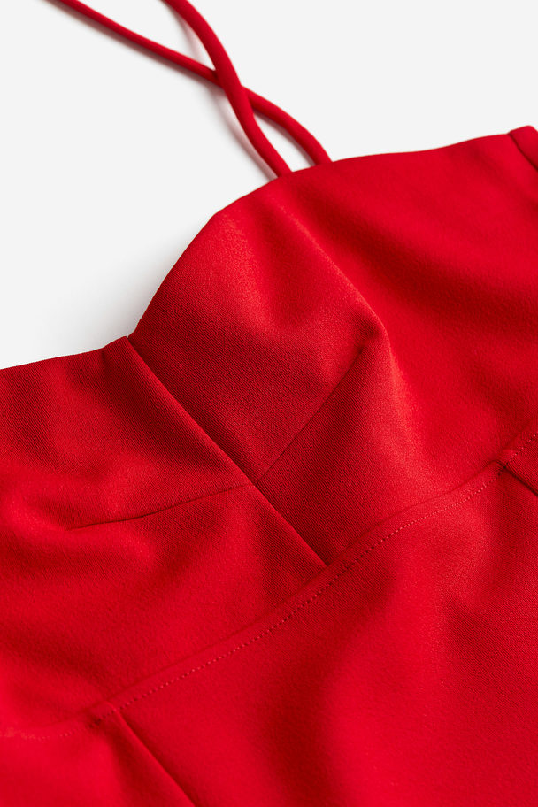 H&M Ärmelloses Bodycon-Kleid Rot