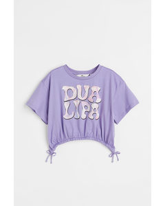 Säätönyörillinen T-paita Liila/Dua Lipa