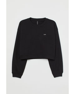 H&m+ Cropped Sweatshirt Sort/love