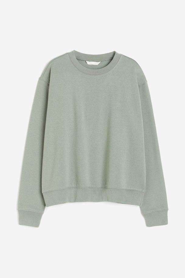 H&M Sweatshirt Light Khaki Green