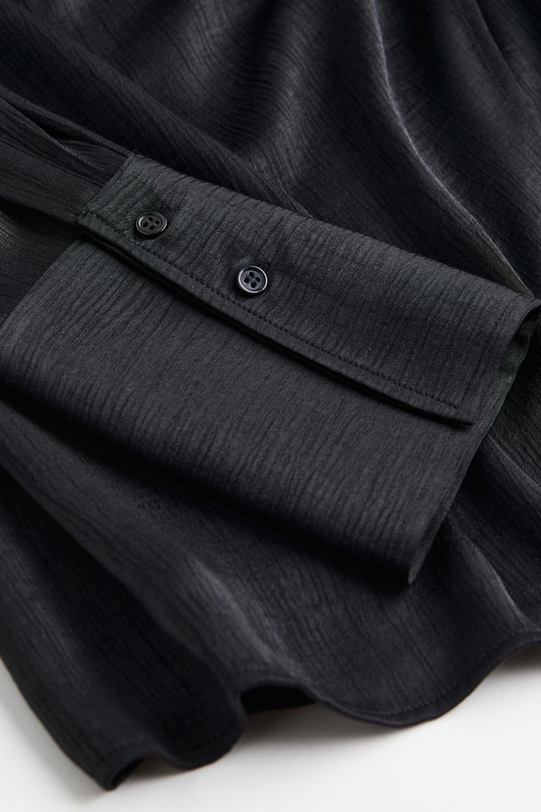 H&M Short Wrapover Dress Black