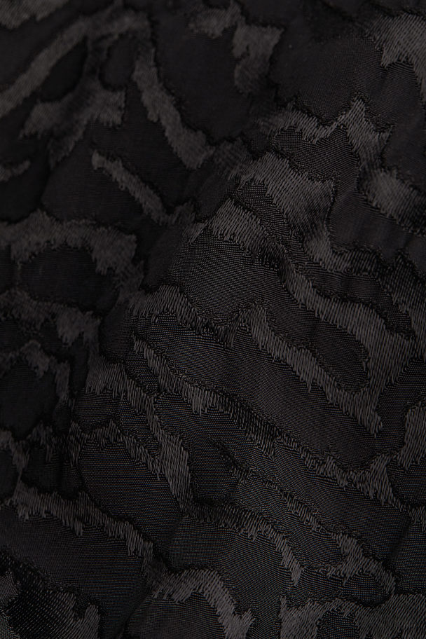 H&M Voluminous Wrap Dress Black/zebra Print