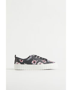 Sneakers Svart/blommig