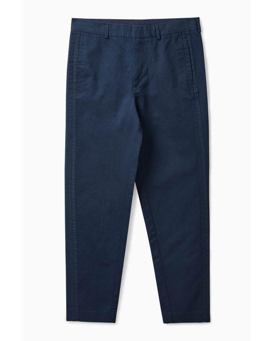 COS Regular-fit Twill Trousers Navy