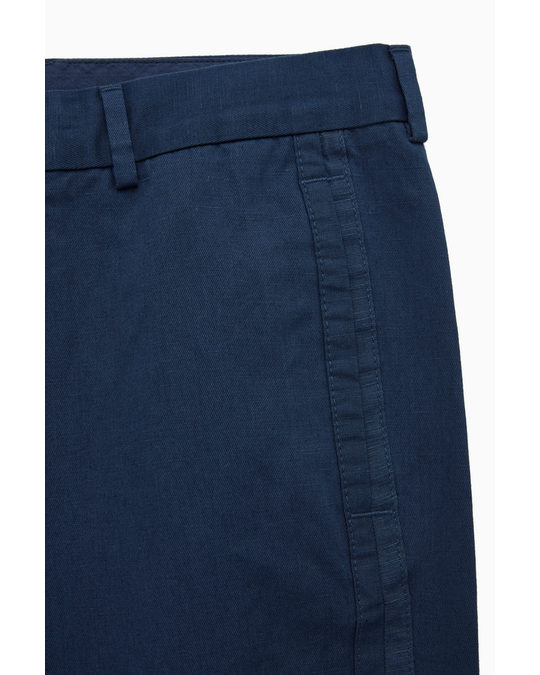 COS Regular-fit Twill Trousers Navy