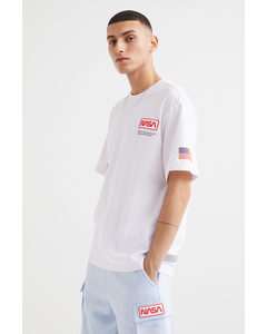 Relaxed Fit T-shirt White/nasa