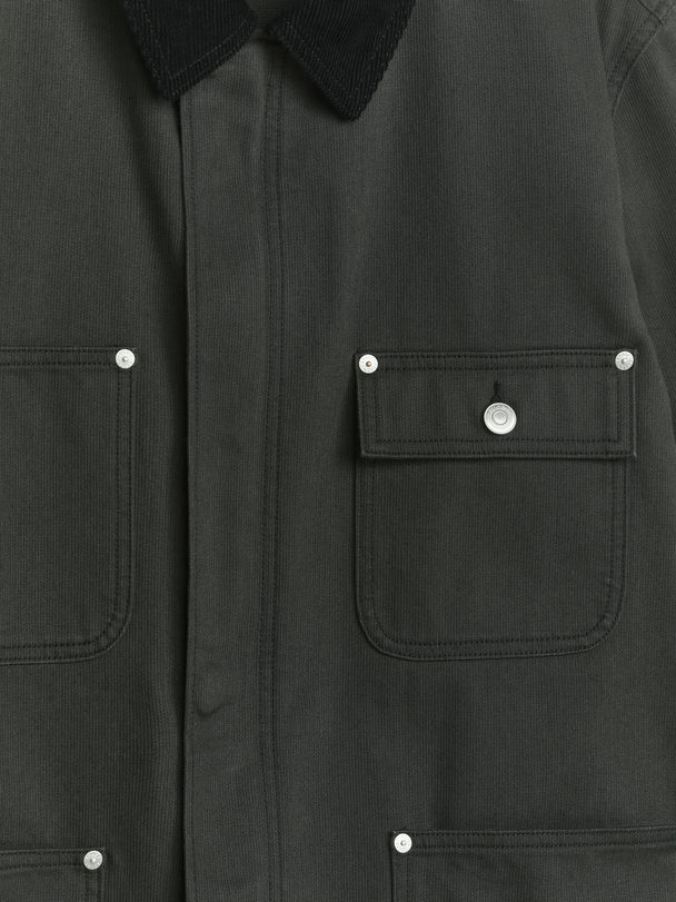 ARKET Cotton Overshirt Black