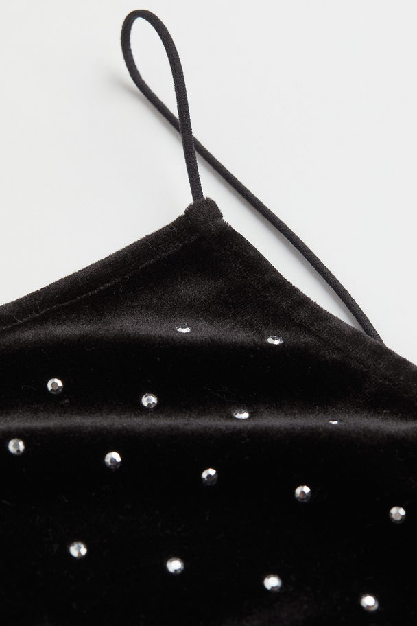 H&M Fitted Dress Black/studs