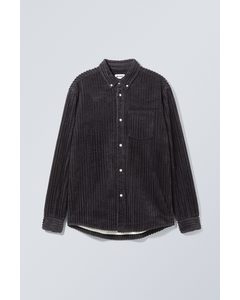 Malcon Cord Overshirt Black