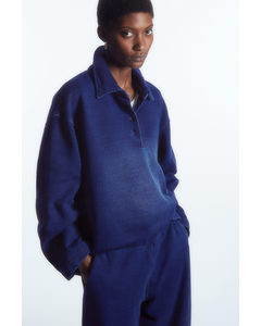 Collared Polo Sweatshirt Indigo