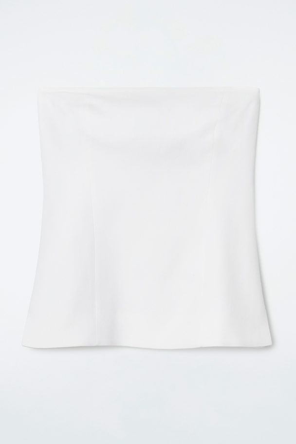 COS Linen Bustier Top White