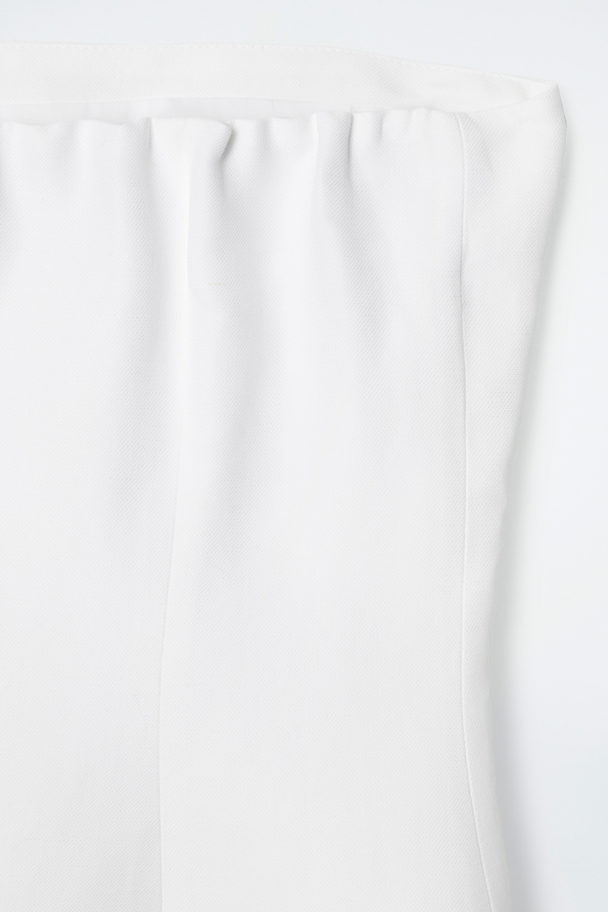 COS Linen Bustier Top White