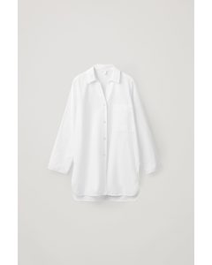 Long Organic Cotton Tunic Shirt White