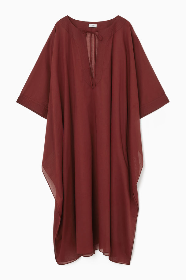 COS Tie-detail Kaftan Burgundy