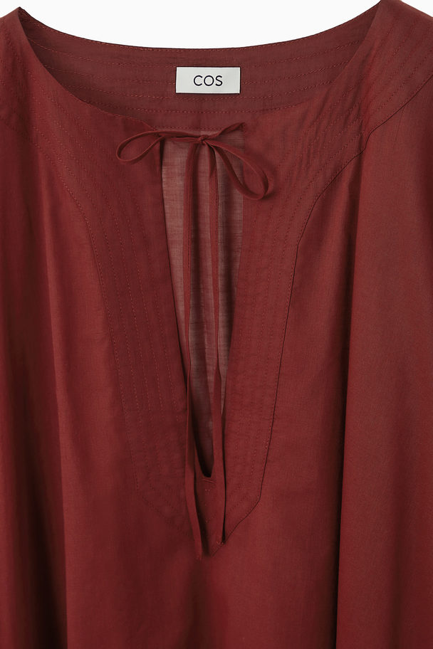 COS Tie-detail Kaftan Burgundy