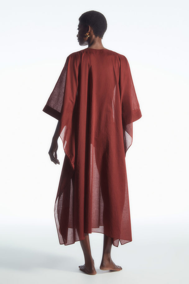 COS Tie-detail Kaftan Burgundy