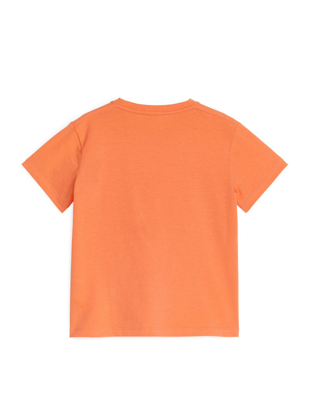 ARKET Crew-neck T-shirt Deep Orange