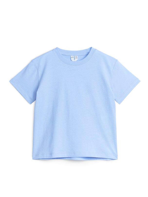 ARKET T-Shirt mit Rundhalsausschnitt Hellblau
