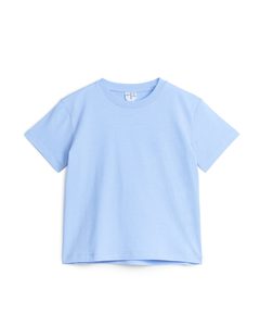 T-Shirt mit Rundhalsausschnitt Hellblau