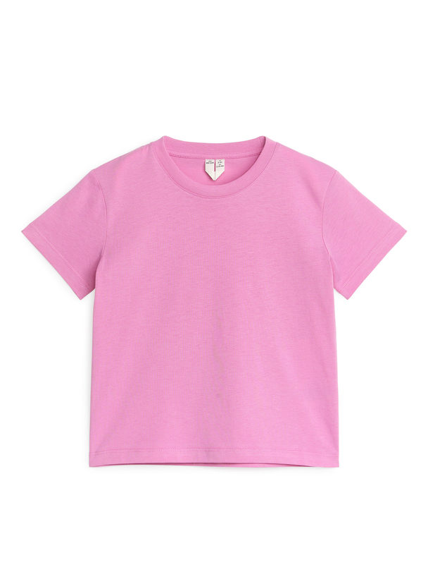 ARKET T-Shirt mit Rundhalsausschnitt Rosa