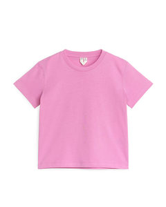 T-Shirt mit Rundhalsausschnitt Rosa