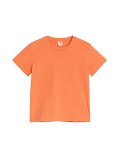 T-Shirt mit Rundhalsausschnitt Sattes Orange