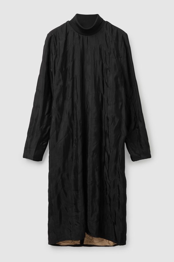 COS Turtleneck Midi Dress Black