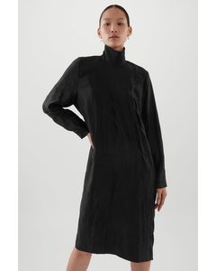 Turtleneck Midi Dress Black