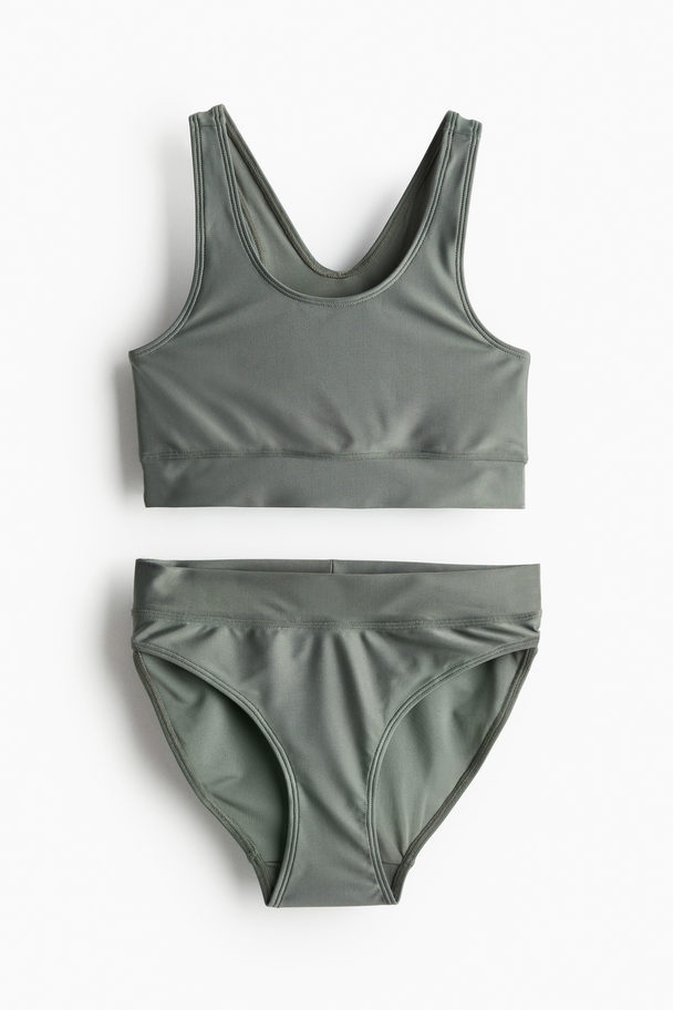 H&M Bikini Khaki Green