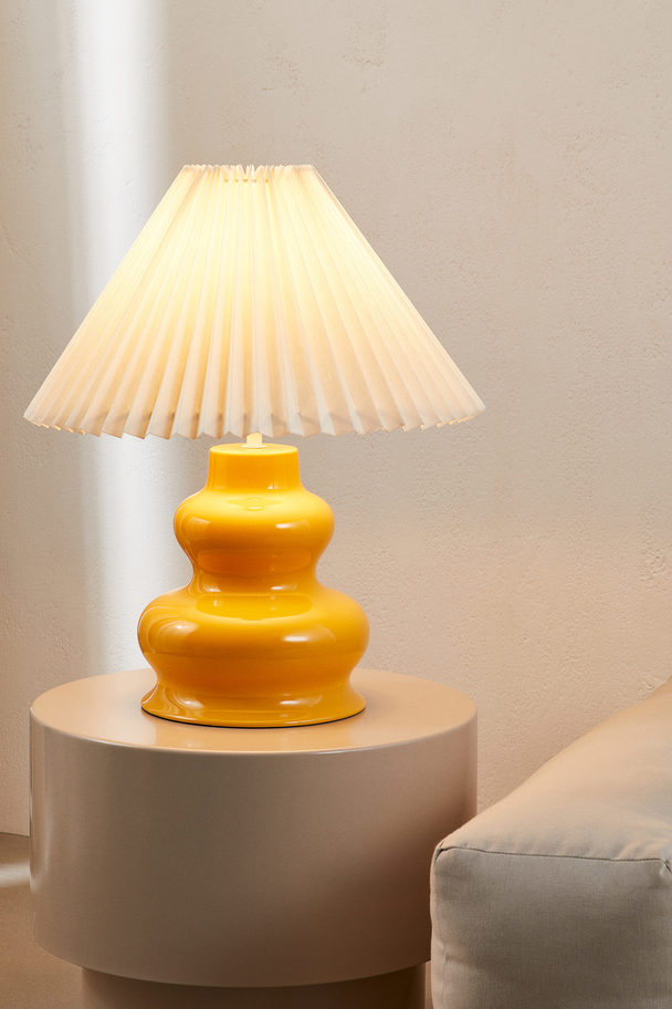 H&M HOME Ceramic Lamp Base Mustard Yellow