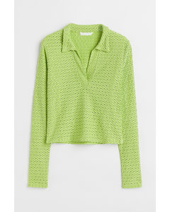 Collared Top Lime Green