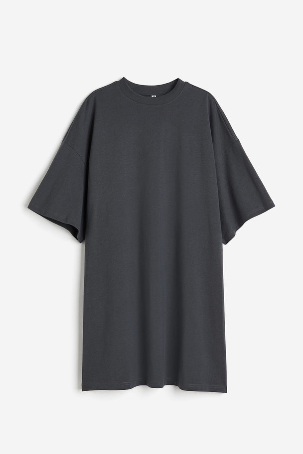 H&M Oversized T-shirt Dress Dark Grey