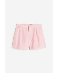 Linen Shorts Light Pink