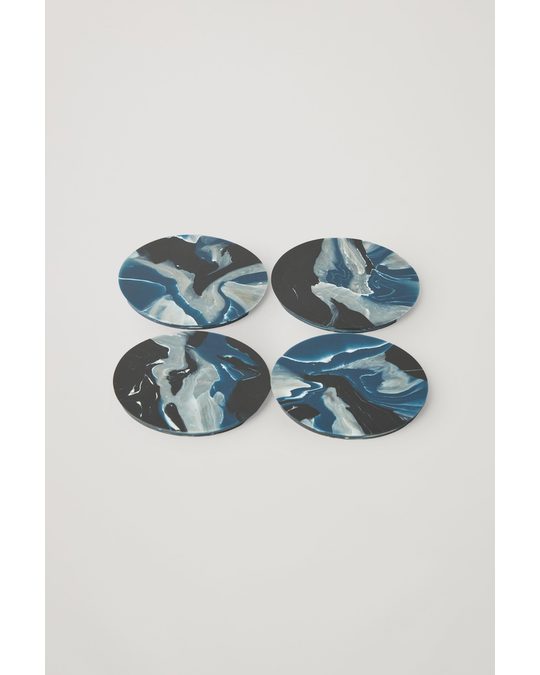 COS Set Of Four Weez & Merl Coasters Black / White / Navy