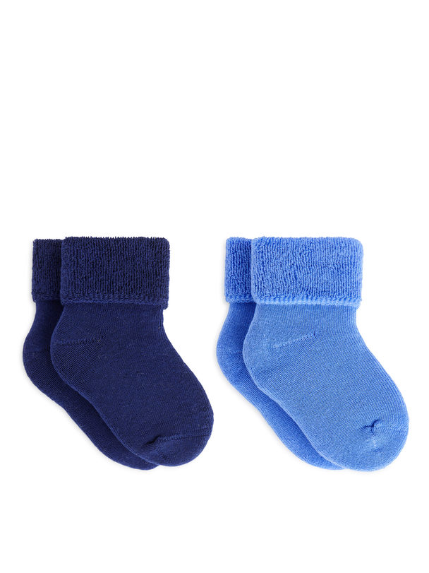 ARKET Terry Baby Socks Blue/dark Blue