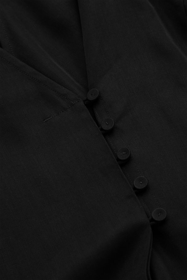COS Tailored Wrap Dress Black