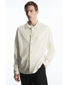 Knitted Boiled-wool Shirt Cream