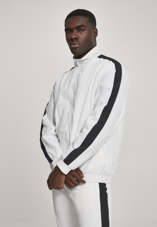 Urban Classics Herren Striped Sleeve Crinkle Track Jacket