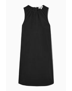 Regular-fit A-line Mini Dress Black