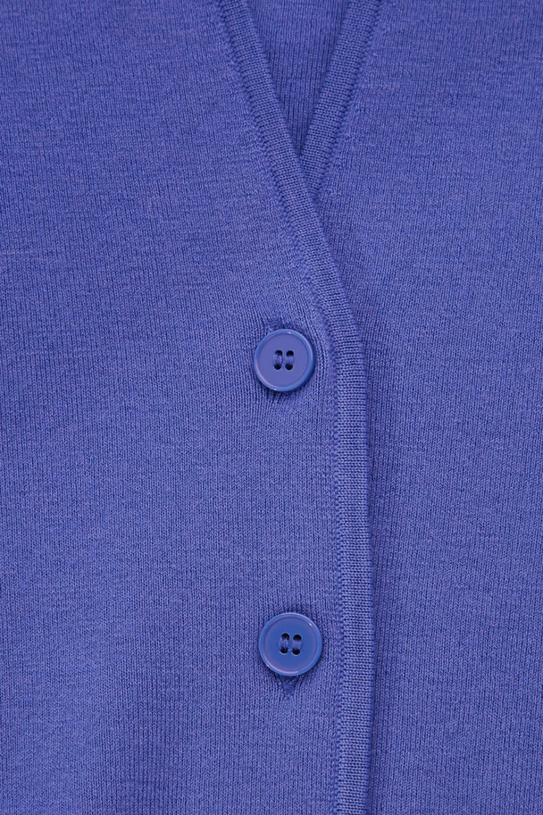 COS Regular-fit V-neck Cardigan Blue