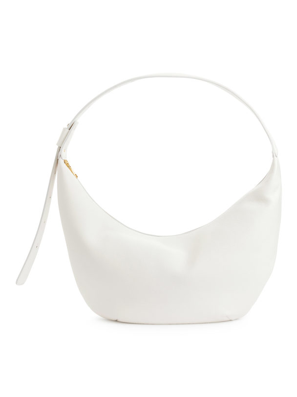 ARKET Mid Size Curved Shoulder Bag White