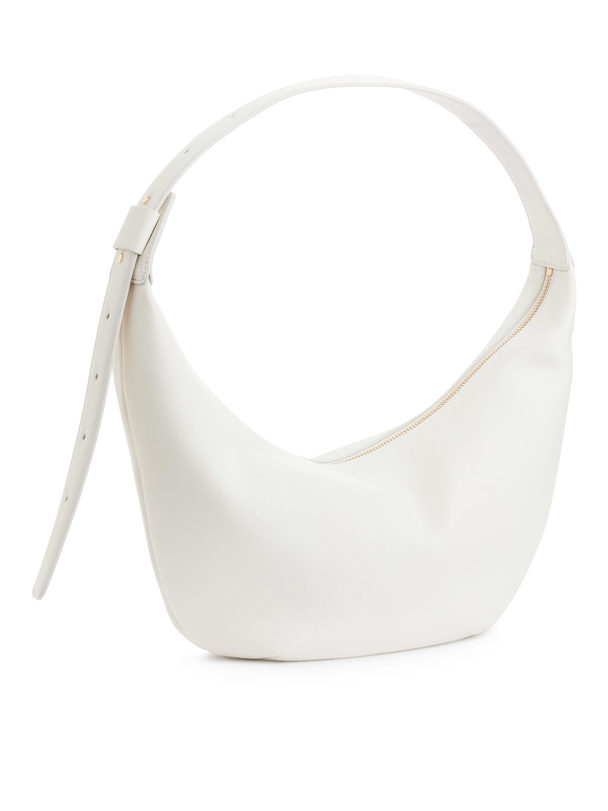 ARKET Mid Size Curved Shoulder Bag White