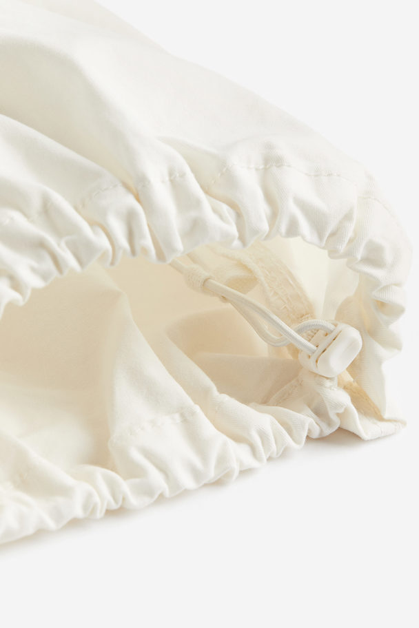H&M Parachute Trousers Natural White