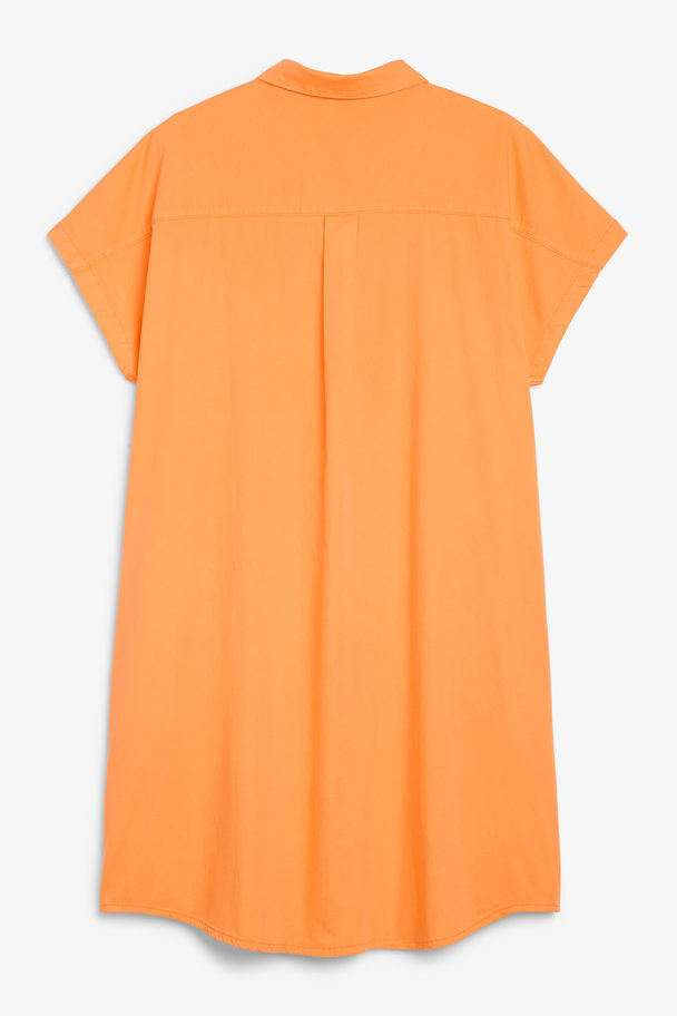 Monki Orange Denim Midi Dress Orange