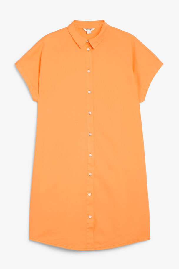 Monki Orange Jeansklänning I Denim Orange