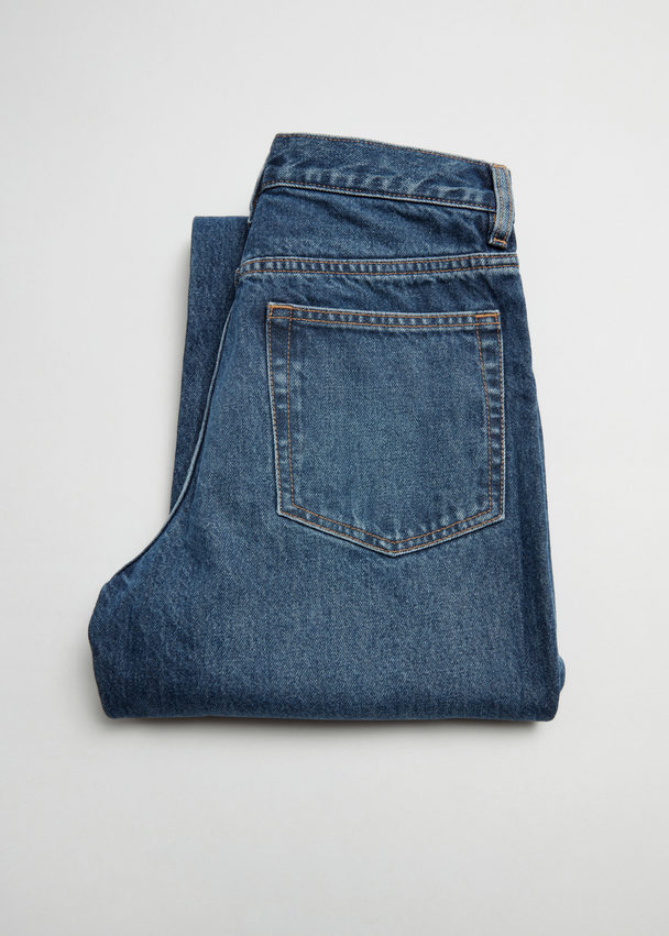 & Other Stories Jeans mit geradem Bein Leuchtend blauer