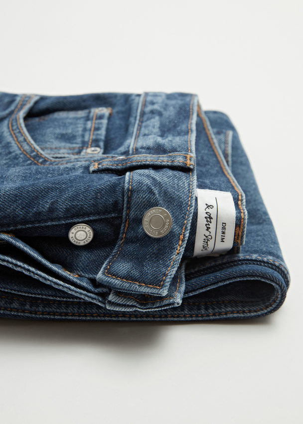 & Other Stories Jeans mit geradem Bein Leuchtend blauer