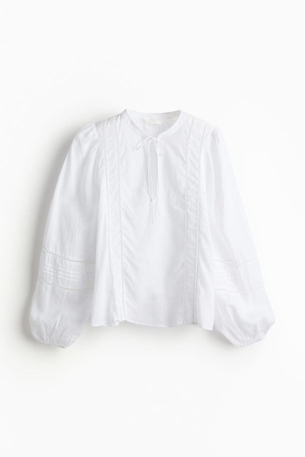 H&M Blouse Van Ramiemix Wit