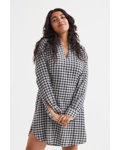 Collared Dress Black/checked